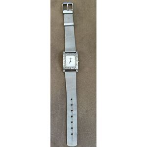 Fossil‎ EC-8799 Womens Analog Watch Silver Case Dial Mesh Band 24mm Needs Batt